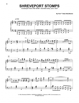 page one of Shreveport Stomps (Piano Transcription)