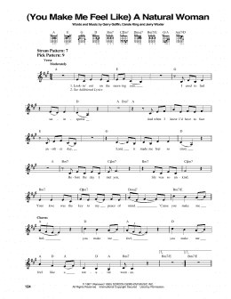 page one of (You Make Me Feel Like) A Natural Woman (Easy Guitar)