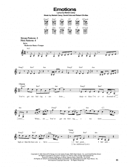 page one of Emotions (Easy Guitar)