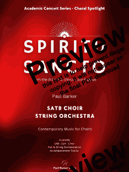 page one of Spiritu Sancto SATB (Choir and String Orchestra)