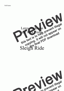page one of Sleigh Ride