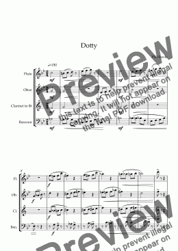 page one of Dotty - Wind Quartet