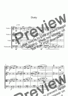 page one of Dotty - String Quartet