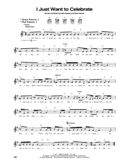 page one of I Just Want To Celebrate (Easy Guitar)