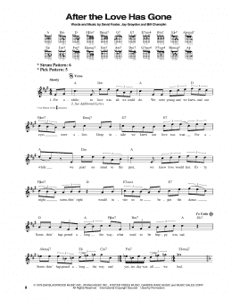 page one of After The Love Has Gone (Easy Guitar)