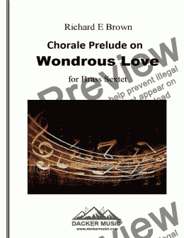 page one of Chorale Prelude on Wondrous Love