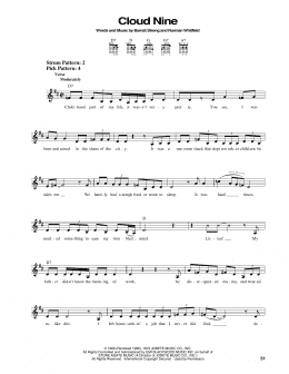 page one of Cloud Nine (Easy Guitar)