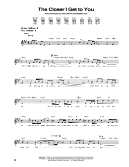 page one of The Closer I Get To You (Easy Guitar)