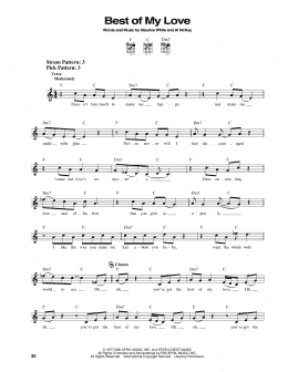 page one of Best Of My Love (Easy Guitar)