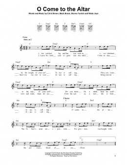 page one of O Come To The Altar (Easy Guitar)