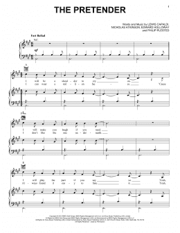 page one of The Pretender (Piano, Vocal & Guitar Chords (Right-Hand Melody))