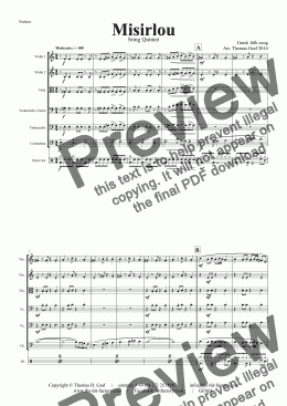 page one of Misirlou - Pulp Fiction - String Quintet - C
