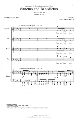 page one of Sanctus (SATB Choir)