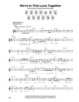 page one of We're In This Love Together (Easy Guitar)
