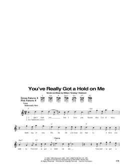page one of You've Really Got A Hold On Me (Easy Guitar)