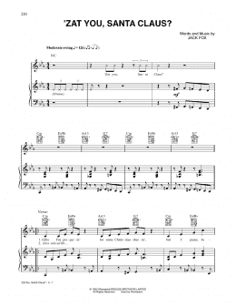 page one of 'Zat You, Santa Claus? (Piano, Vocal & Guitar Chords (Right-Hand Melody))
