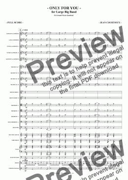 page one of 6 - ONLY FOR YOU - FULL SCORE A3