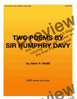 page one of "Two Poems by Sir Humphry Davy"