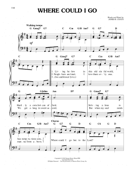 page one of Where Could I Go (Easy Piano)