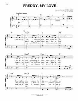 page one of Freddy, My Love (from Grease) (Easy Piano)