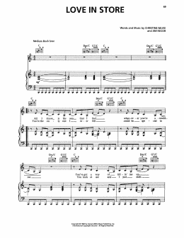 page one of Love In Store (Piano, Vocal & Guitar Chords (Right-Hand Melody))