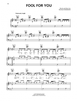 page one of Fool For You (Piano, Vocal & Guitar Chords (Right-Hand Melody))