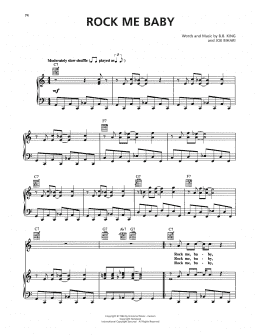 page one of Rock Me Baby (Piano, Vocal & Guitar Chords (Right-Hand Melody))