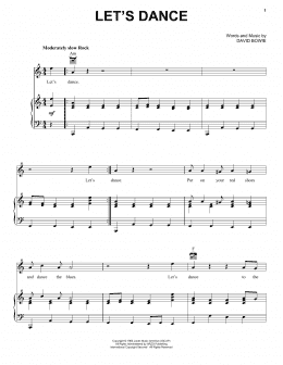 page one of Let's Dance (Piano, Vocal & Guitar Chords (Right-Hand Melody))