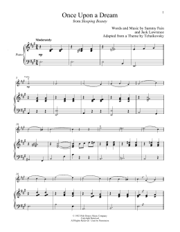 page one of Once Upon A Dream (from Sleeping Beauty) (Violin and Piano)