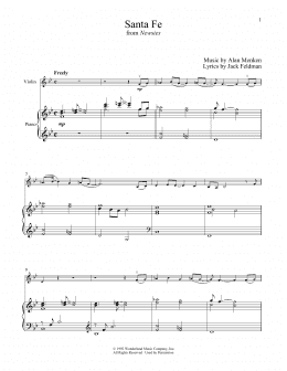 page one of Santa Fe (Violin and Piano)