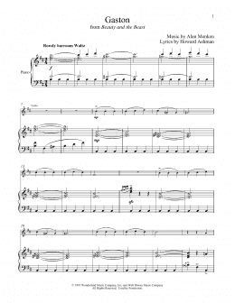 page one of Gaston (from Beauty And The Beast) (Violin and Piano)