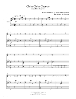 page one of Chim Chim Cher-ee (from Mary Poppins) (Flute and Piano)