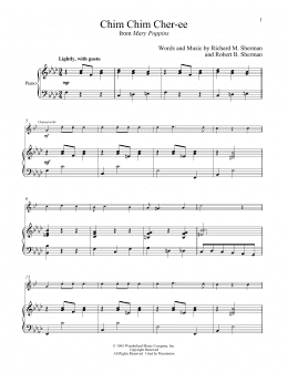 page one of Chim Chim Cher-ee (from Mary Poppins) (Clarinet and Piano)