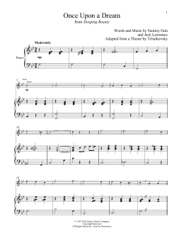 page one of Once Upon A Dream (from Sleeping Beauty) (Flute and Piano)
