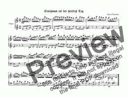 page one of Erschienen ist der herrlich Tag - Chorale Prelude