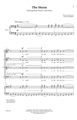 page one of The Storm (SAB Choir)
