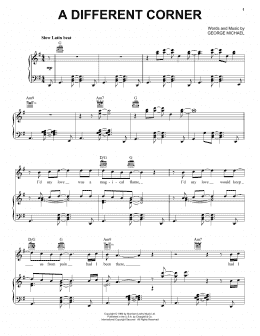 page one of A Different Corner (Piano, Vocal & Guitar Chords (Right-Hand Melody))