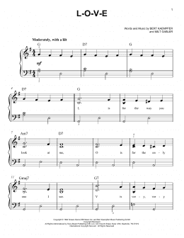 page one of L-O-V-E (Easy Piano)