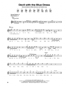 page one of Devil With The Blue Dress (Easy Guitar)