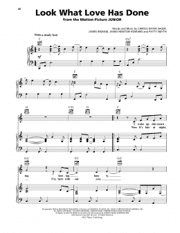 page one of Look What Love Has Done (Piano, Vocal & Guitar Chords (Right-Hand Melody))
