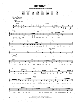 page one of Emotion (Easy Guitar)