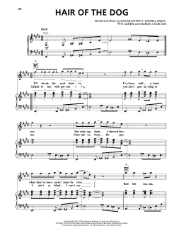 page one of Hair Of The Dog (Piano, Vocal & Guitar Chords (Right-Hand Melody))