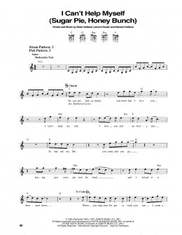 page one of I Can't Help Myself (Sugar Pie, Honey Bunch) (Easy Guitar)