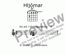 page one of Hljómar