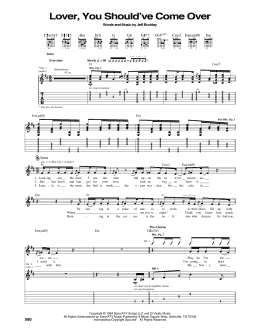 page one of Lover, You Should've Come Over (Guitar Tab)