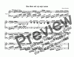 page one of Von Gott will ich nicht lassen - Chorale Prelude