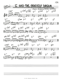 page one of I Had The Craziest Dream (Real Book – Melody & Chords)