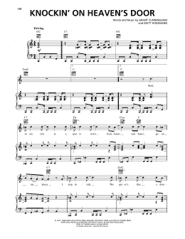 page one of Knockin' On Heaven's Door (Piano, Vocal & Guitar Chords (Right-Hand Melody))