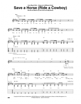 page one of Save A Horse (Ride A Cowboy) (Guitar Tab)