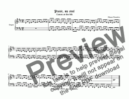 page one of  Praise, my soul-Chorale Prelude
